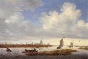 RUYSDAEL, Salomon van A View of Deventer oil painting reproduction